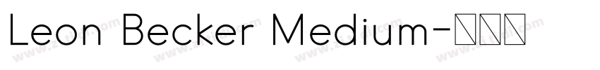 Leon Becker Medium字体转换